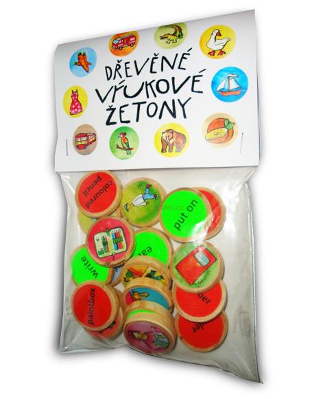 Dřevěné výukové žetony