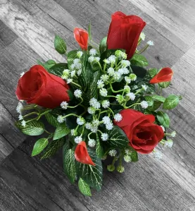 Ikebana malá - Růže červená