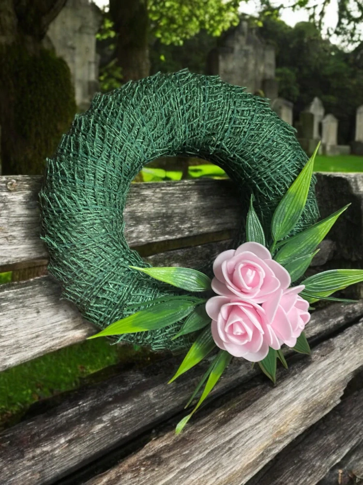 Dušičkový věneček s kytičkou velikost 20 cm