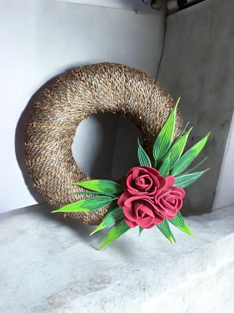 Dušičkový věneček s kytičkou urnový 15 cm