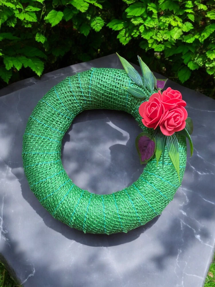 Dušičkový věneček s kytičkou velikost 20 cm