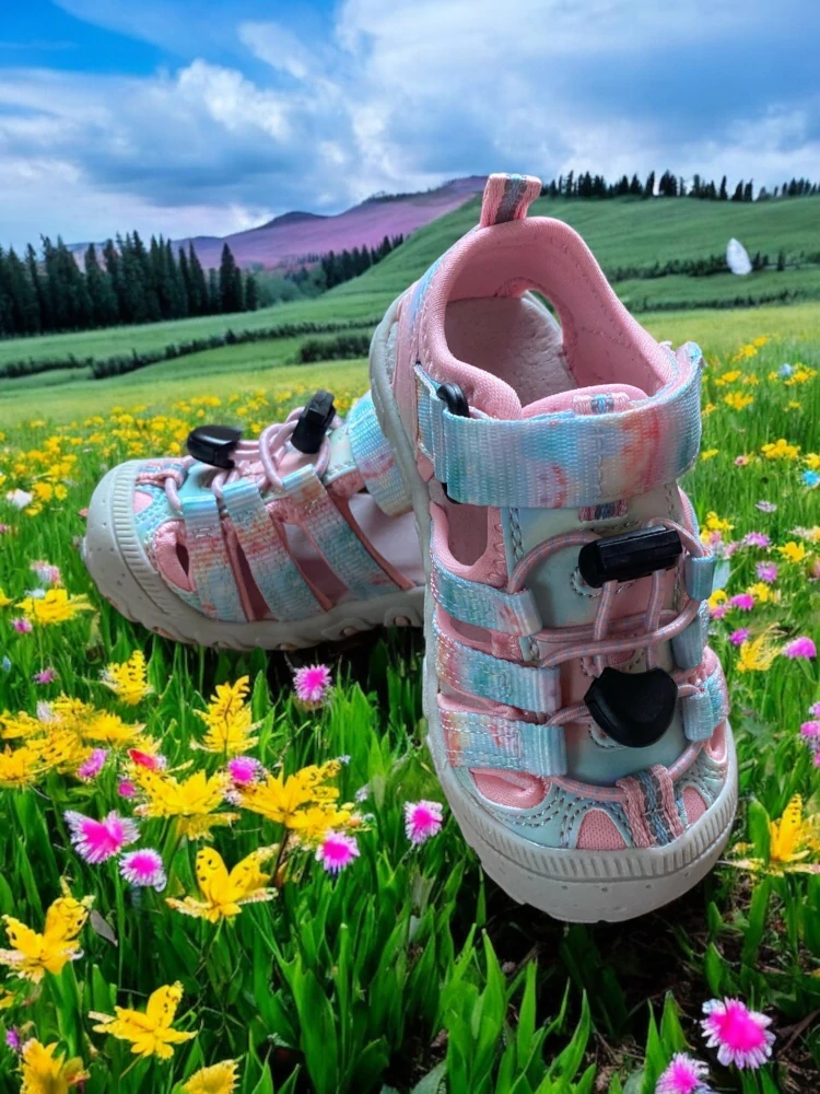 Dětská vycházková obuv Santé  -HN/47 PINK/MINT